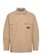 Workwear Utility Overshirt Tops Overshirts Beige Calvin Klein Jeans