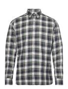 Heritage Tartan Tops Shirts Casual Khaki Green Hackett London