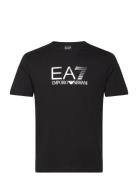 T-Shirt Tops T-shirts Short-sleeved Black EA7