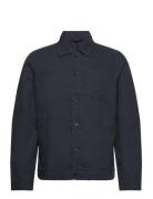 Cropped Length Overshirt Tops Overshirts Navy Lindbergh