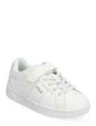 Crosscourt Line Velcro Kids Sport Sneakers Low-top Sneakers White FILA