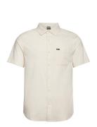 Charter Oxford S/S Wvn Tops Shirts Short-sleeved Cream Brixton