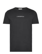 Lindbergh Print Tee S/S Tops T-shirts Short-sleeved Navy Lindbergh