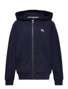 Badge Lb Zip Through Hoodie Tops Sweat-shirts & Hoodies Hoodies Navy L...