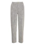 Elin Pants Rough 2-T Bottoms Trousers Straight Leg Blue Naja Lauf