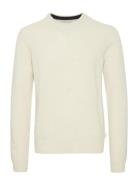 Cfkarl Lambswool Crew Neck Kni Tops Knitwear Round Necks Cream Casual ...