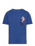 Printed T-Shirt Tops T-shirts Short-sleeved Blue Tom Tailor