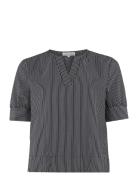 Conny Tops Shirts Short-sleeved Black Six Ames