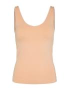 Numarie Singlet Tops T-shirts & Tops Sleeveless Beige Nümph