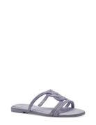 Women Slides Flate Sandaler Purple Tamaris