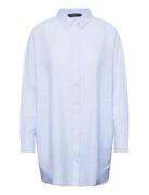 Juniperusbblong Shirt Tops Shirts Long-sleeved Blue Bruuns Bazaar