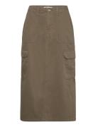 Onlmalfy Long Cargo Skirt Pnt Knelangt Skjørt Beige ONLY