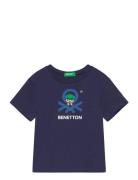 T-Shirt Tops T-shirts Short-sleeved Blue United Colors Of Benetton