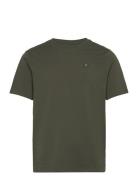 Loke Badge Tee - Regenerative Orga Tops T-shirts Short-sleeved Khaki G...