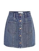 Nmlala Hw Denim Skirt Vi471Mb Kort Skjørt Blue NOISY MAY