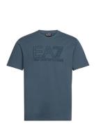 T-Shirt Tops T-shirts Short-sleeved Navy EA7