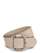 Slide-Buckle Leather Belt Belte Beige Lauren Ralph Lauren