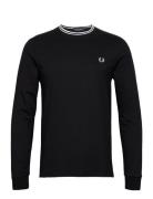 Twin Tipped T-Shirt Tops T-shirts Long-sleeved Black Fred Perry