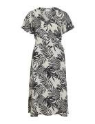 Vilovie S/S Wrap Midi Dress - Noos Knelang Kjole White Vila