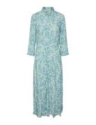 Yassavanna Long Shirt Dress S. Maxikjole Festkjole Blue YAS