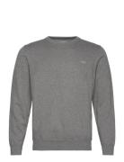 Classic Cotton C-Neck Tops Knitwear Round Necks Grey GANT