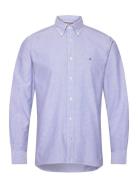 Oxford Dobby Rf Shirt Tops Shirts Casual Blue Tommy Hilfiger