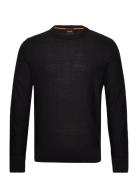 Avac_C Tops Knitwear Round Necks Black BOSS