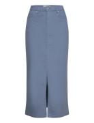 Vmwild Lucky Hr 7/8 Clr Skirt Lcs Knelangt Skjørt Blue Vero Moda