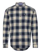 L/S Cotton Lumberjack Shirt Tops Shirts Casual Blue Superdry