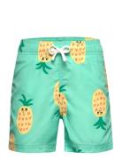 Swimshorts Aop Badeshorts Green Lindex