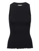 Organic Cotton Top Tops T-shirts & Tops Sleeveless Black Rosemunde