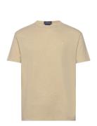 Classic Fit Jersey Crewneck T-Shirt Tops T-shirts Short-sleeved Beige ...