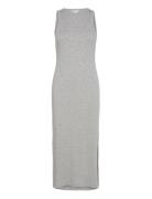 Objjamie S/L Long Dress Noos Knelang Kjole Grey Object