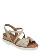 Women Sandals Flate Sandaler Beige Tamaris