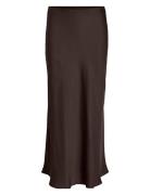 Viellette Hw Long Skirt - Noos Langt Skjørt Brown Vila