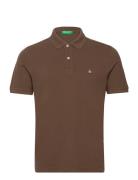 H/S Polo Shirt Tops Polos Short-sleeved Brown United Colors Of Benetto...