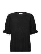 Fqblond-Tee Tops T-shirts & Tops Short-sleeved Black FREE/QUENT