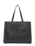 Sculpted Slim Tote34 Deboss Shopper Veske Black Calvin Klein