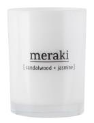 Scented Candle, Sandalwood & Jasmine Duftlys White Meraki