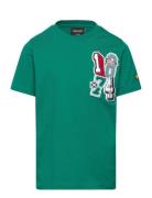 1874 Patch Graphic T-Shirt Tops T-shirts Short-sleeved Green Lyle & Sc...