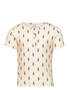 Nmmgio Boa Ss Slim Top Lil Tops T-shirts Short-sleeved Cream Lil'Ateli...