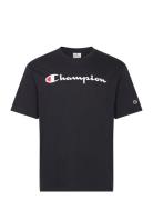 Ss Tee Sport T-shirts Short-sleeved Black Champion