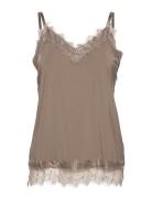 Fqbicco-St Tops T-shirts & Tops Sleeveless Beige FREE/QUENT