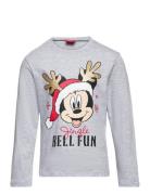 Tshirt Tops T-shirts Long-sleeved T-shirts Grey Mickey Mouse