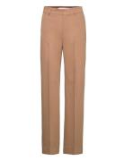 Straight Suit Trousers Bottoms Trousers Suitpants Brown Mango