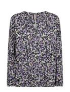 Sc-Felicity Aop Tops Blouses Long-sleeved Blue Soyaconcept