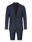 Checked Mens Suit Dress Blue Lindbergh