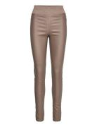 Fqshantal-Pa-Cooper Bottoms Trousers Leather Leggings-Bukser Brown FRE...