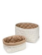 Quilted Storage Basket, Set Of Two Home Kids Decor Storage Storage Bas...