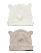 Cap W Ears 2Pack Accessories Headwear Hats Baby Hats Cream Lindex